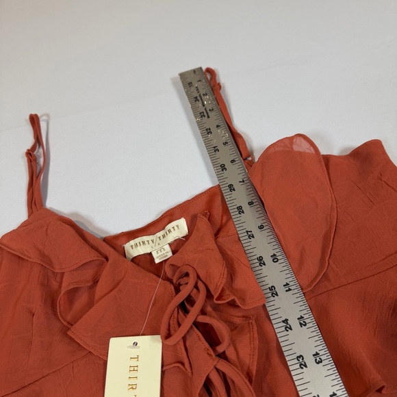 Thirty Thirty Elegant Rust Ruffled Camisole-NWT-Medium - Picture 5 of 9